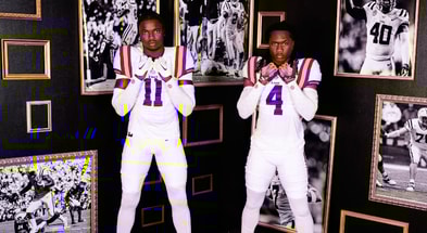 LSU LB commits Jaiden Braker and Keylan Moses (right) on their official visit (Photo: Keylan Moses)